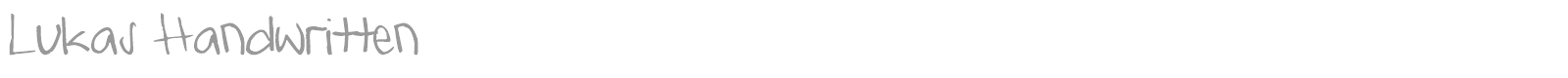 Lukas Handwritten font preview